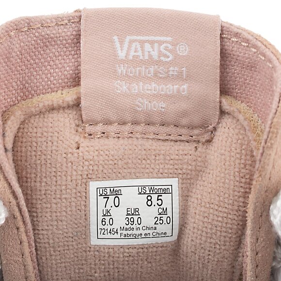 Vans Sk8-Hi Reissue 2-Tone Metallic Rose Gold Women’s 8.5 NWOB - Picture 10 of 13